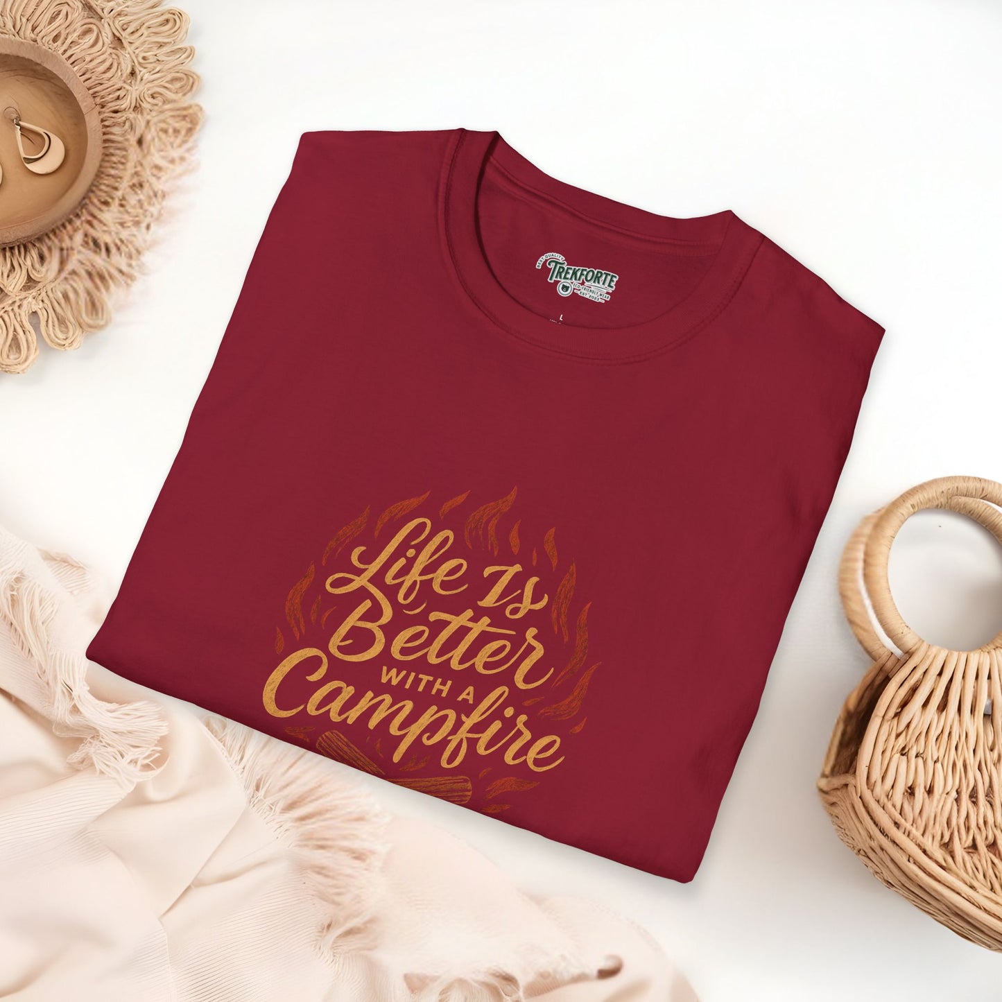 Campfire Unisex T-Shirt - Life is better design