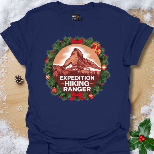 Expedition Hiking Ranger Graphic Tee | Festive Outdoor Christmas Design