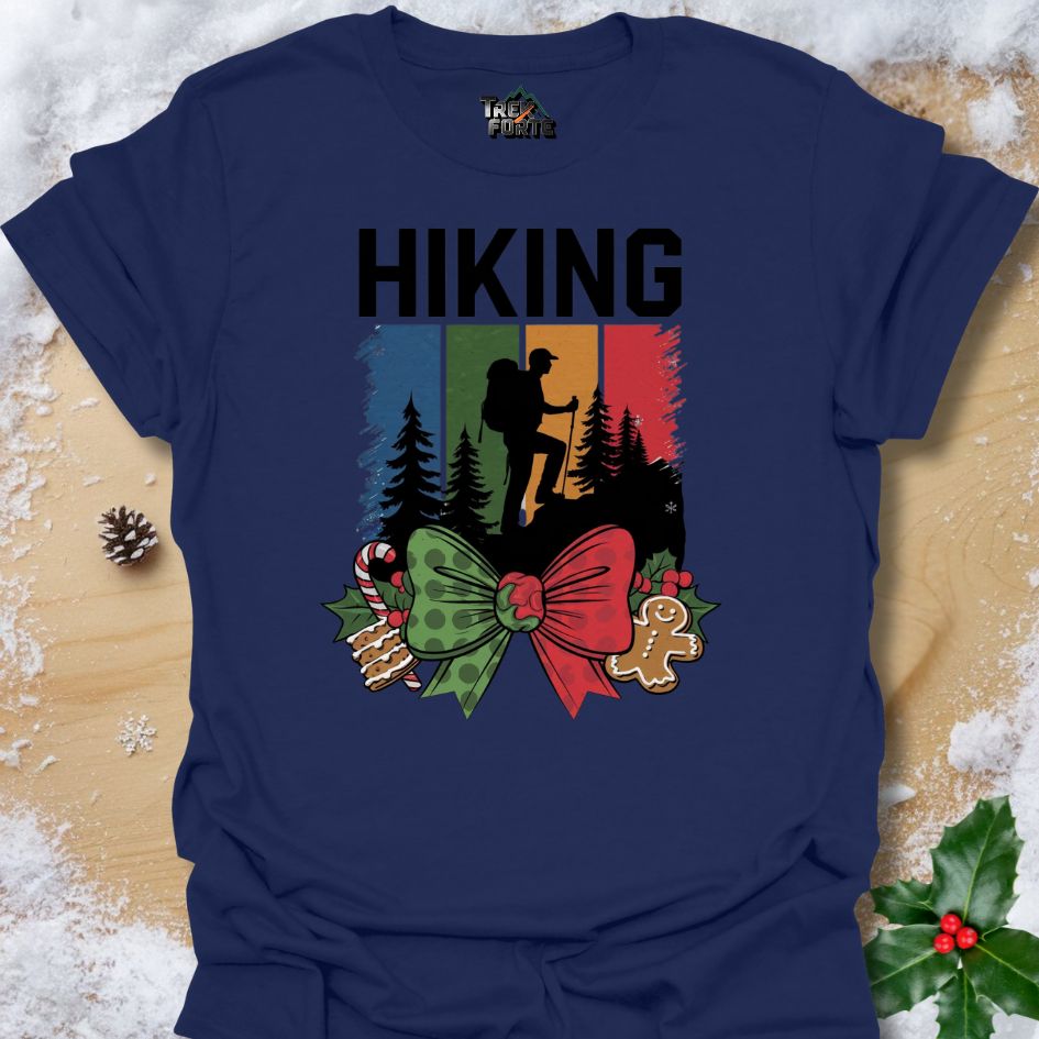 Hiking Holiday Graphic T-Shirt | TrekForte Festive Outdoor Design