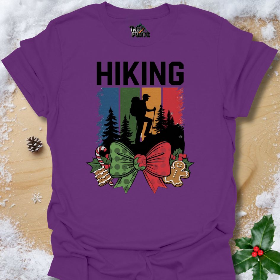 Hiking Holiday Graphic T-Shirt | TrekForte Festive Outdoor Design