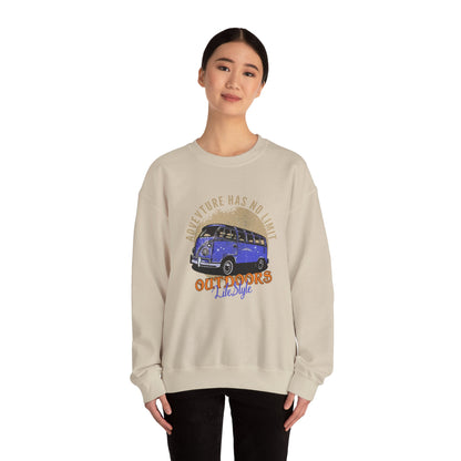 Adventure Has No Limit Sweatshirt, Outdoor Hiking Pullover, Camping Lover Gift, Adventure Themed Crewneck