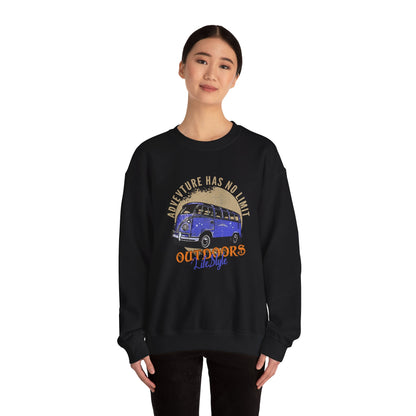 Adventure Has No Limit Sweatshirt, Outdoor Hiking Pullover, Camping Lover Gift, Adventure Themed Crewneck