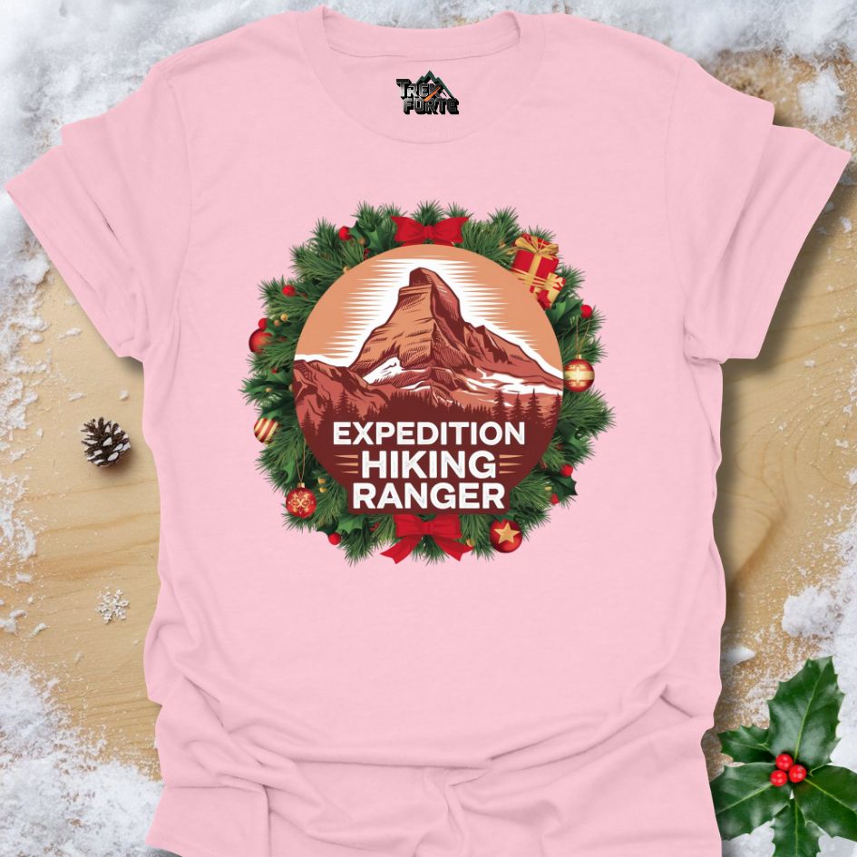 Expedition Hiking Ranger Graphic Tee | Festive Outdoor Christmas Design