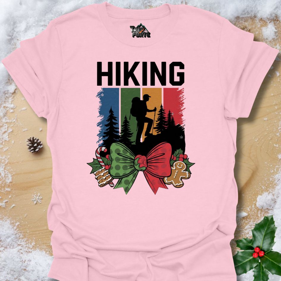 Hiking Holiday Graphic T-Shirt | TrekForte Festive Outdoor Design