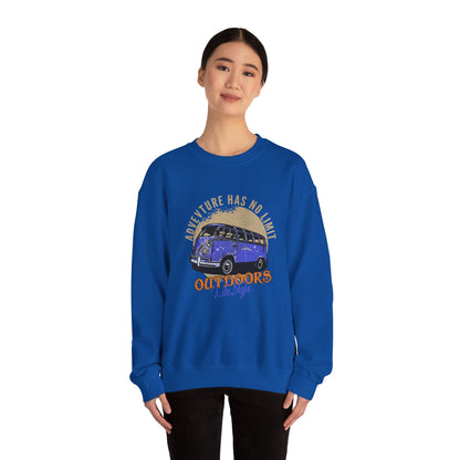 Adventure Has No Limit Sweatshirt, Outdoor Hiking Pullover, Camping Lover Gift, Adventure Themed Crewneck