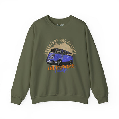 Adventure Has No Limit Sweatshirt, Outdoor Hiking Pullover, Camping Lover Gift, Adventure Themed Crewneck