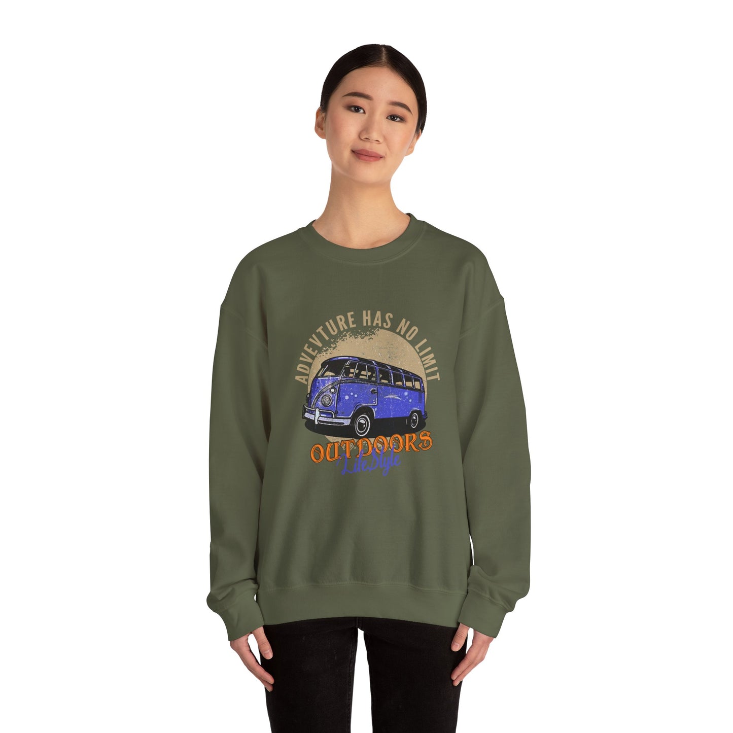 Adventure Has No Limit Sweatshirt, Outdoor Hiking Pullover, Camping Lover Gift, Adventure Themed Crewneck