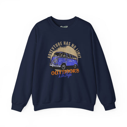 Adventure Has No Limit Sweatshirt, Outdoor Hiking Pullover, Camping Lover Gift, Adventure Themed Crewneck