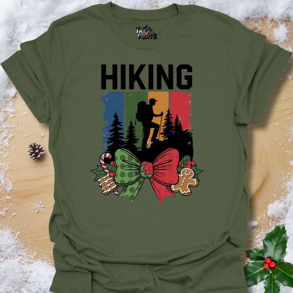 Hiking Holiday Graphic T-Shirt | TrekForte Festive Outdoor Design