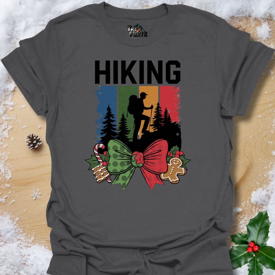 Hiking Holiday Graphic T-Shirt | TrekForte Festive Outdoor Design