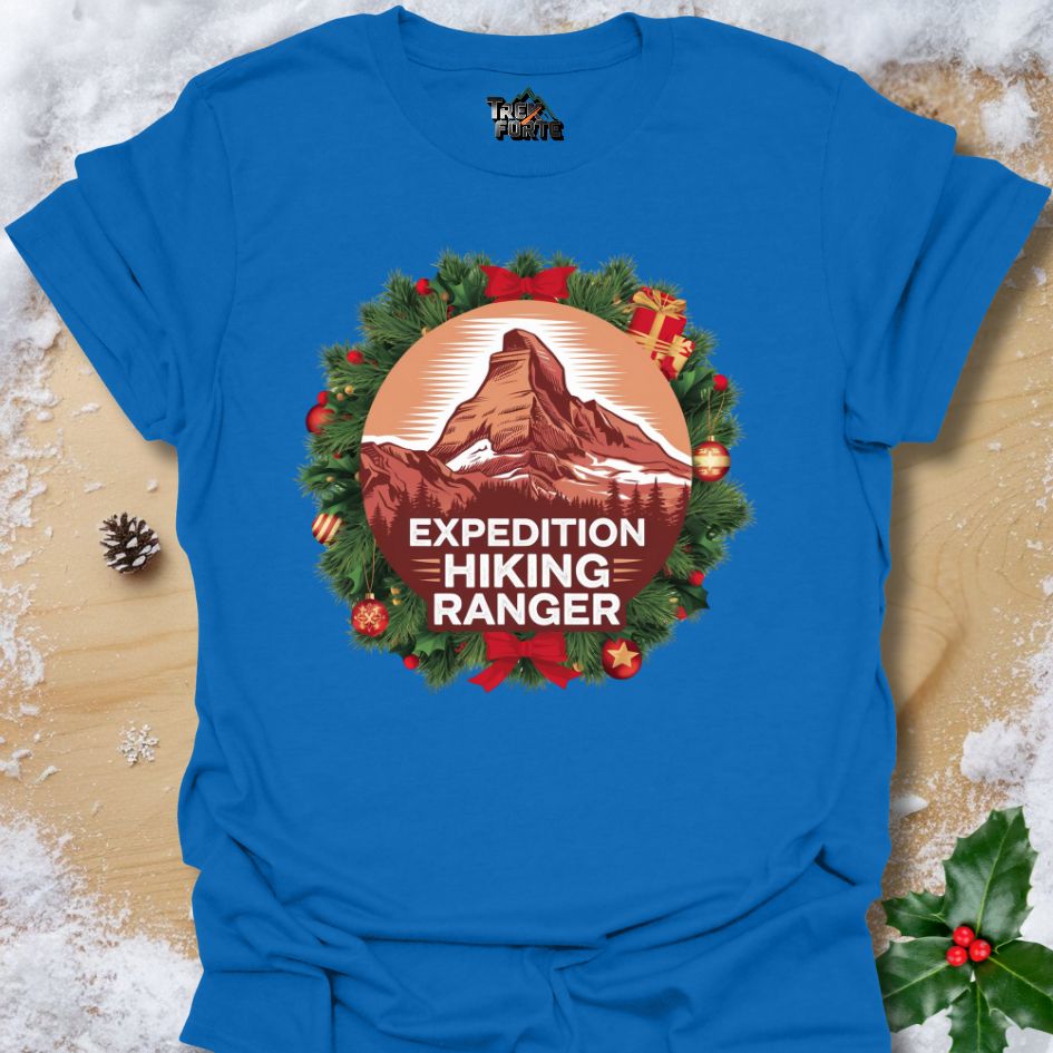 Expedition Hiking Ranger Graphic Tee | Festive Outdoor Christmas Design