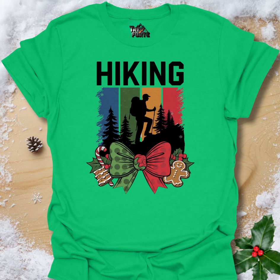 Hiking Holiday Graphic T-Shirt | TrekForte Festive Outdoor Design