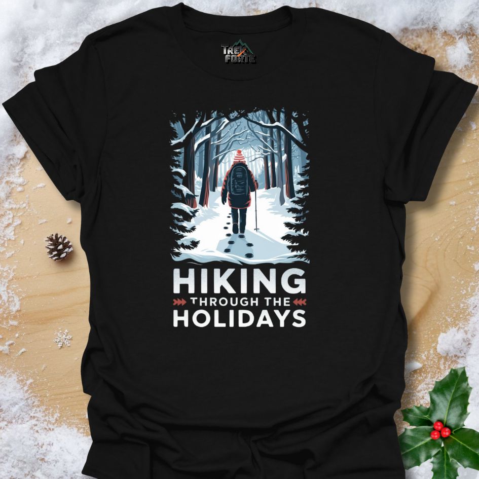 Winter Forest Hiking Graphic Tee | TrekForte Holiday Collection