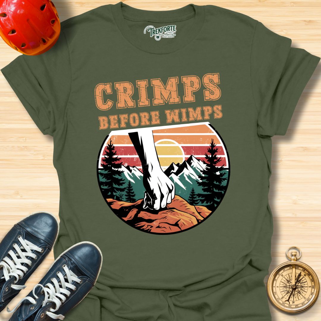 Crimps Before Wimps Graphic T-Shirt | TrekForte Adventure Apparel