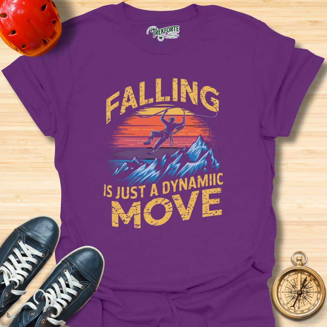 Falling Is Just a Dynamic Move Graphic T-Shirt | TrekForte Adventure Apparel