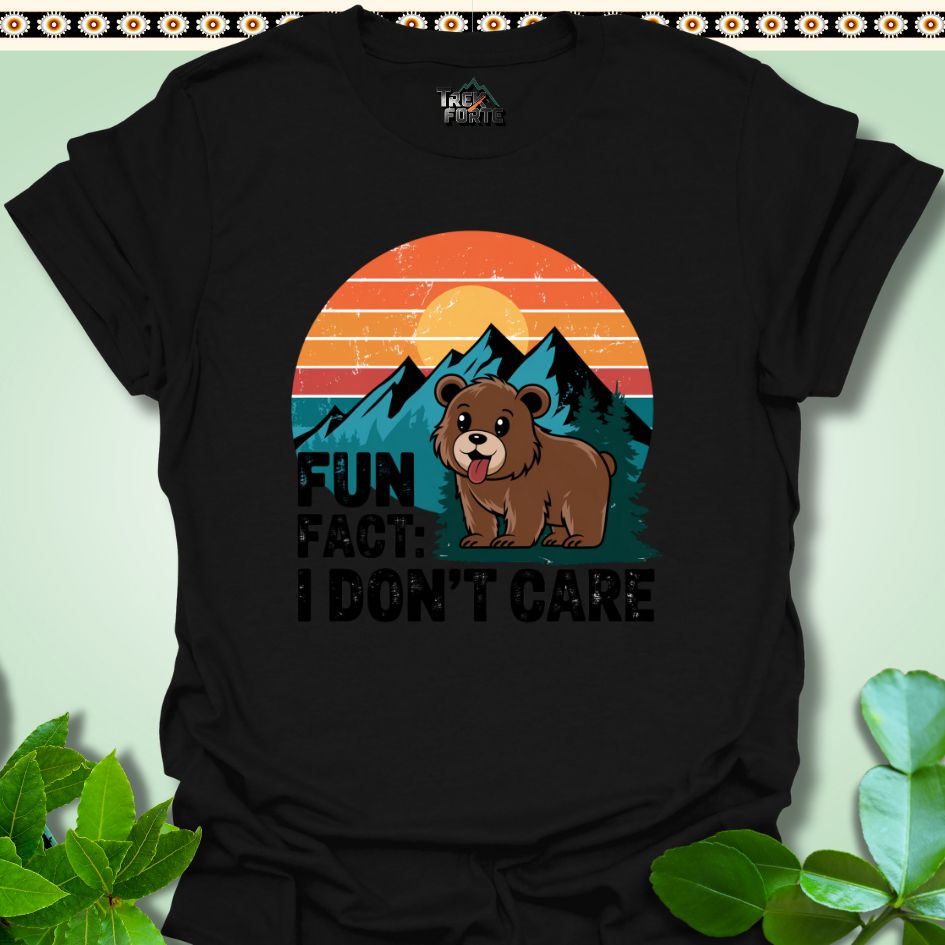 T-Shirt Black / S Fun Fact I don't Care Funny T-Shirt | TrekForte Apparel