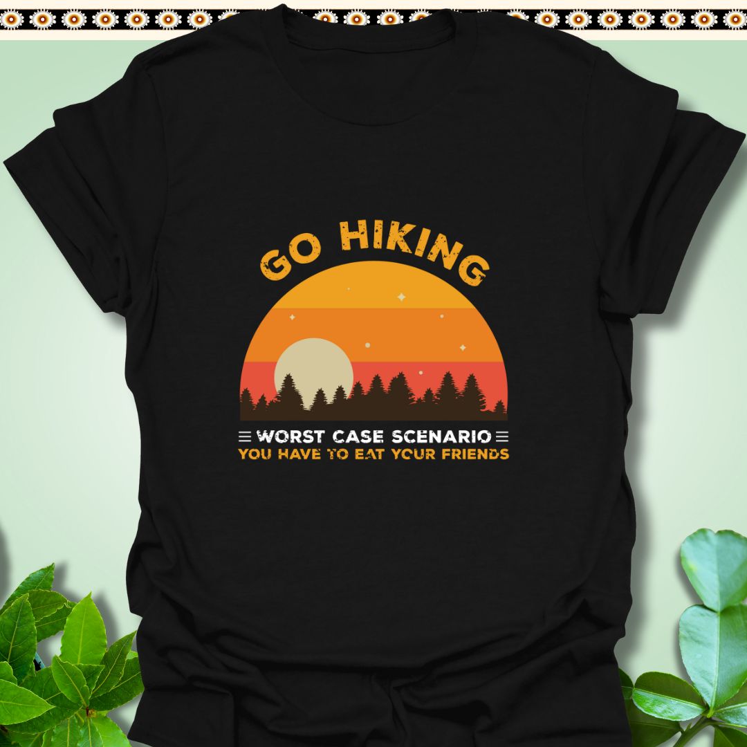 T-Shirt Black / S Go Hiking Worst Case Scenario Eat Your Friends T-Shirt  TrekForte Adventure Apparel