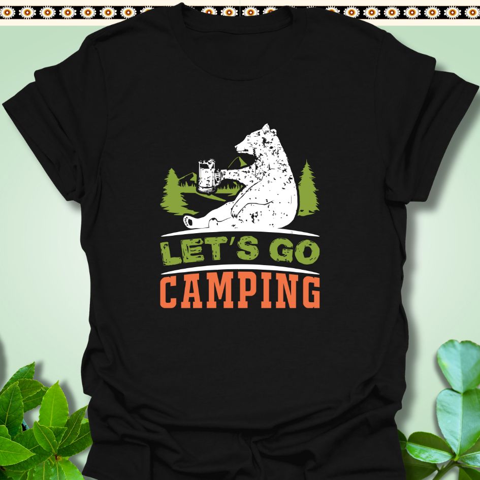 T-Shirt Black / S Let's Go Camping T-Shirt  TrekForte Adventure Apparel