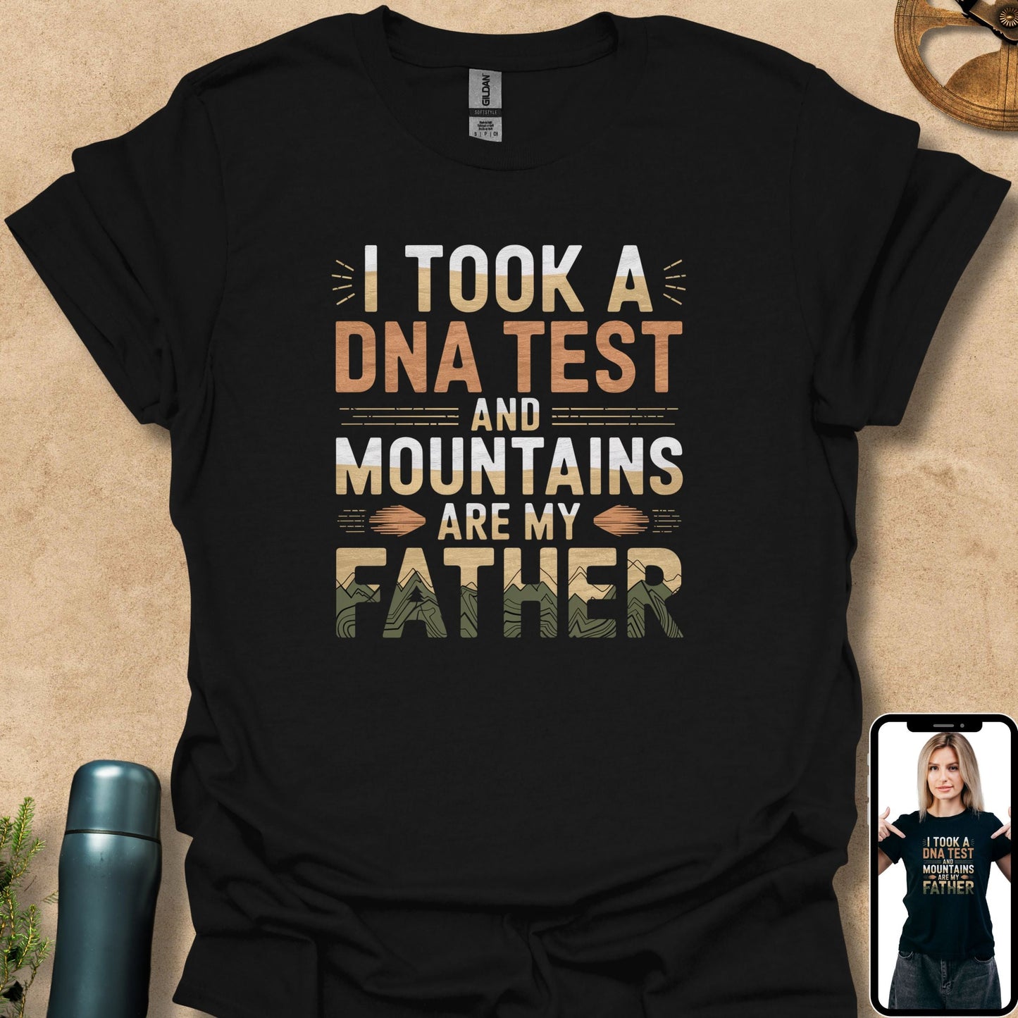 T-Shirt Black / S Mountains Are My Father