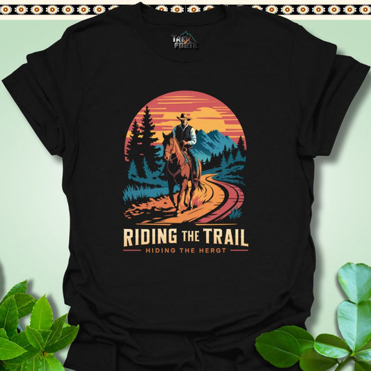 T-Shirt Black / S Riding the Trail Hiking the Heights T-Shirt  TrekForte Adventure Apparel