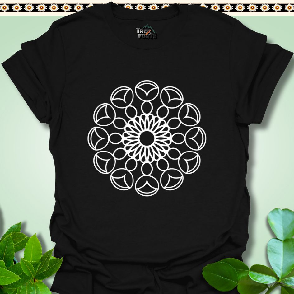 T-Shirt Black / S Symmetrical Serenity Mandala Funny T-Shirt | TrekForte Apparel