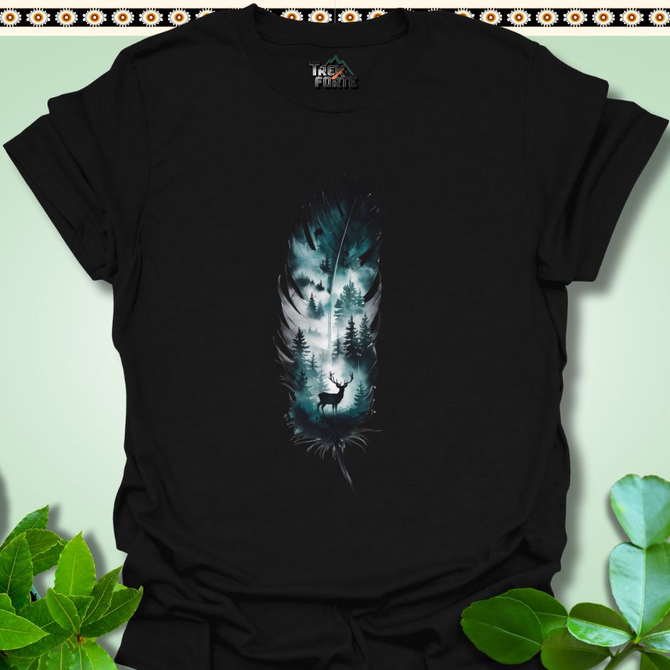 T-Shirt Black / S Whispers of the Forest Feather