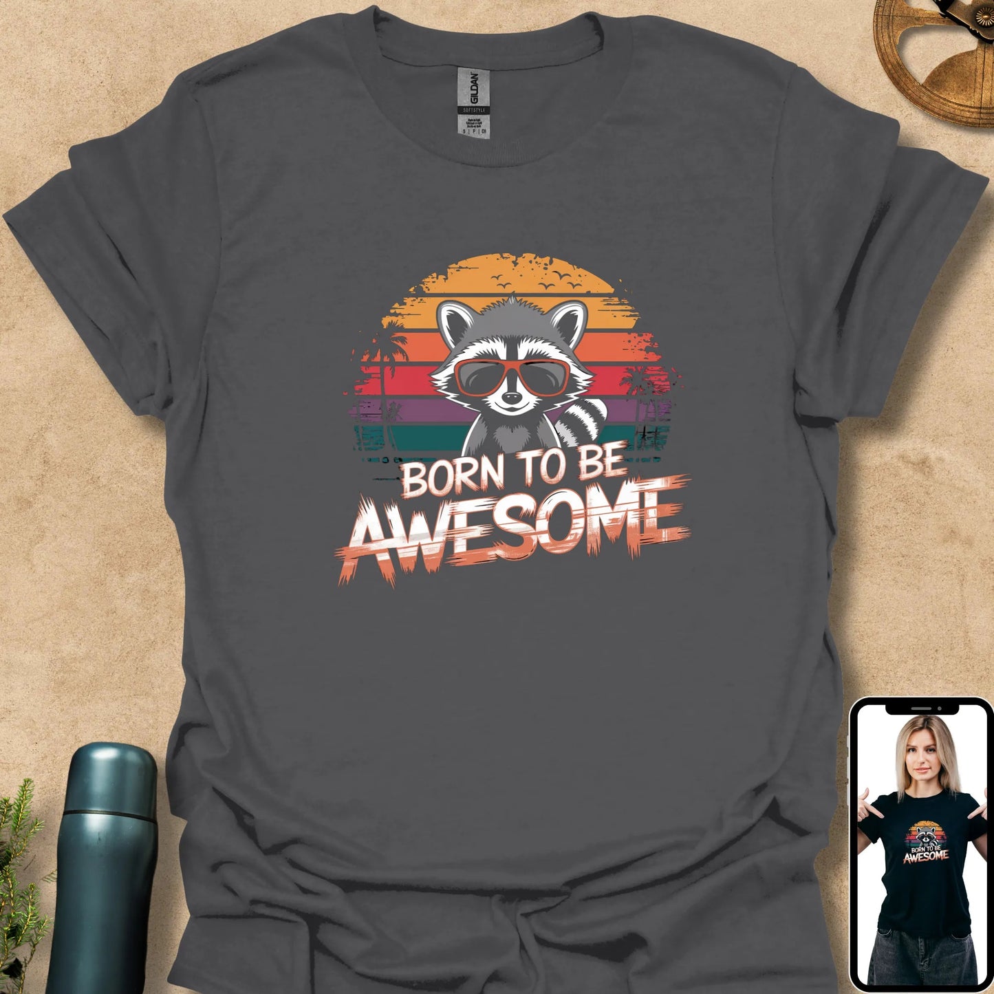 T-Shirt Charcoal / S Born to Be Awesome