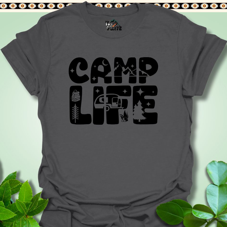 T-Shirt Charcoal / S Camping Life Funny T-Shirt | TrekForte Apparel