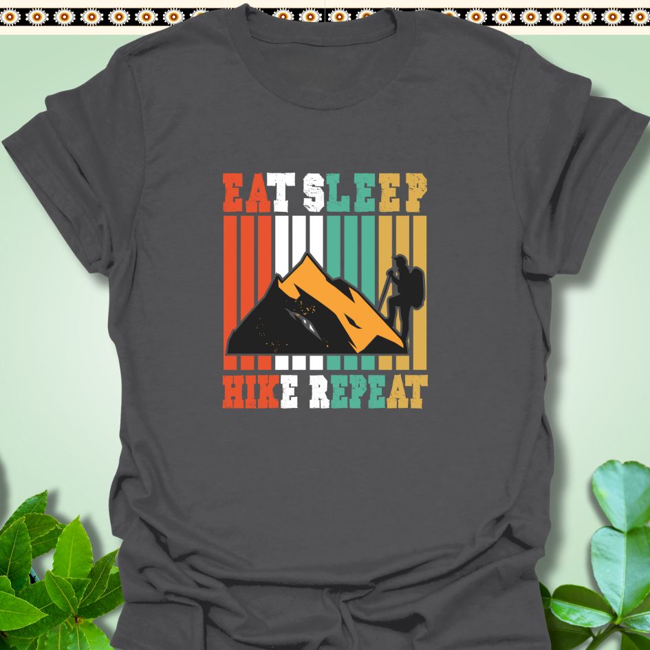 T-Shirt Charcoal / S Eat Sleep Hike Repeat T-Shirt  TrekForte Adventure Apparel