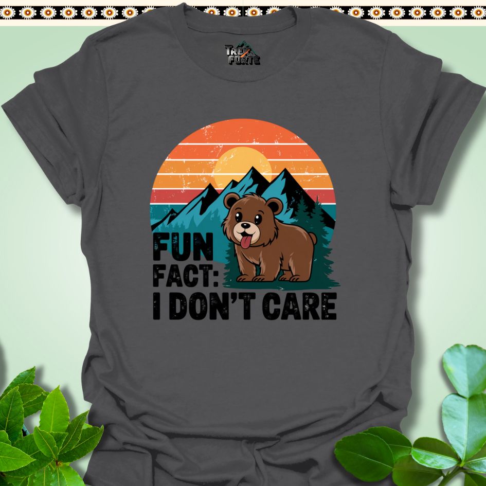 T-Shirt Charcoal / S Fun Fact I don't Care Funny T-Shirt | TrekForte Apparel