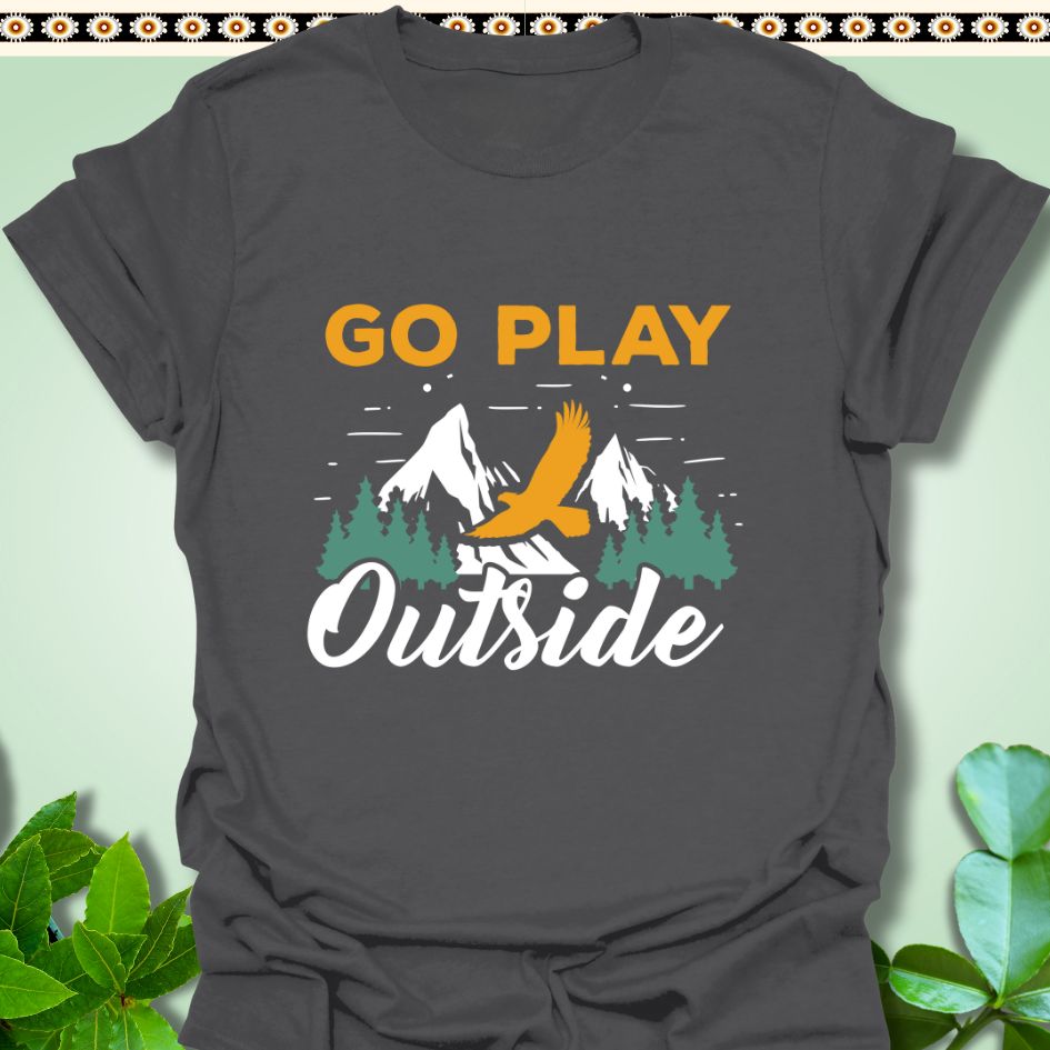 T-Shirt Charcoal / S Go Play Outside T-Shirt  TrekForte Adventure Apparel