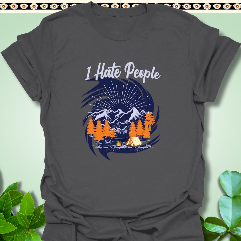 T-Shirt Charcoal / S I Hate People T-Shirt  TrekForte Adventure Apparel