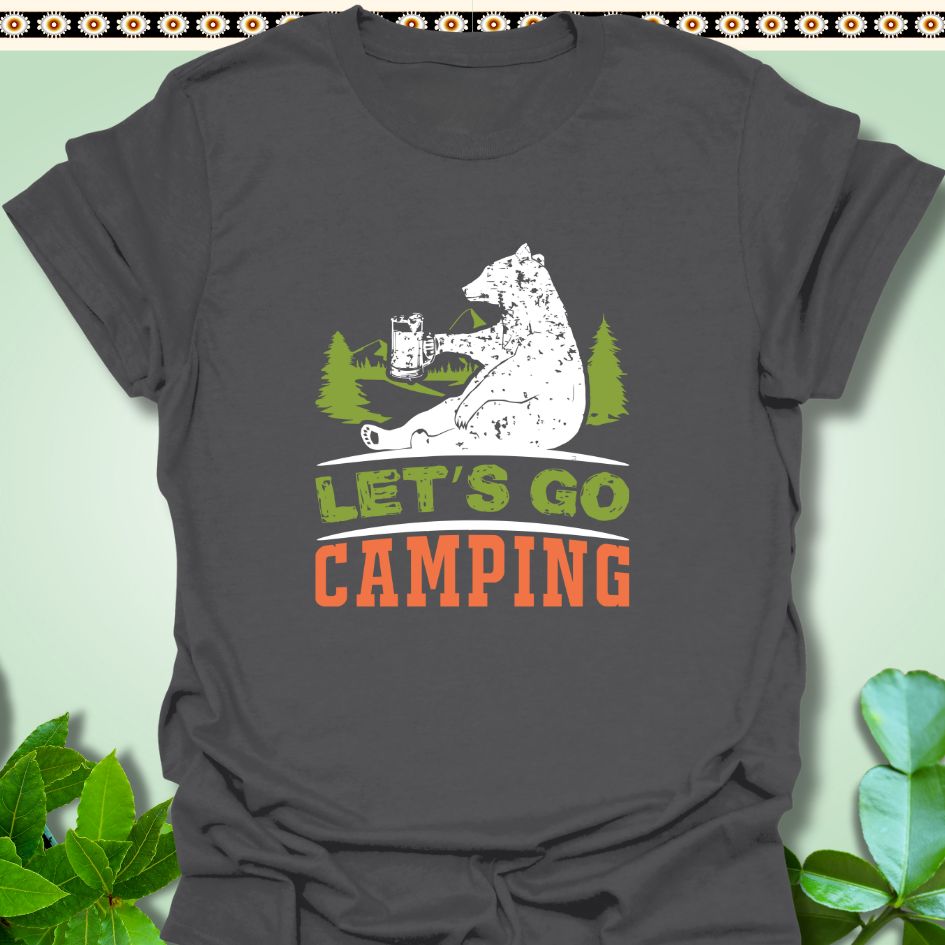 T-Shirt Charcoal / S Let's Go Camping T-Shirt  TrekForte Adventure Apparel