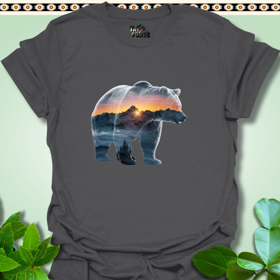 T-Shirt Charcoal / S Majestic Bear of the Mountains Funny T-Shirt | TrekForte Apparel