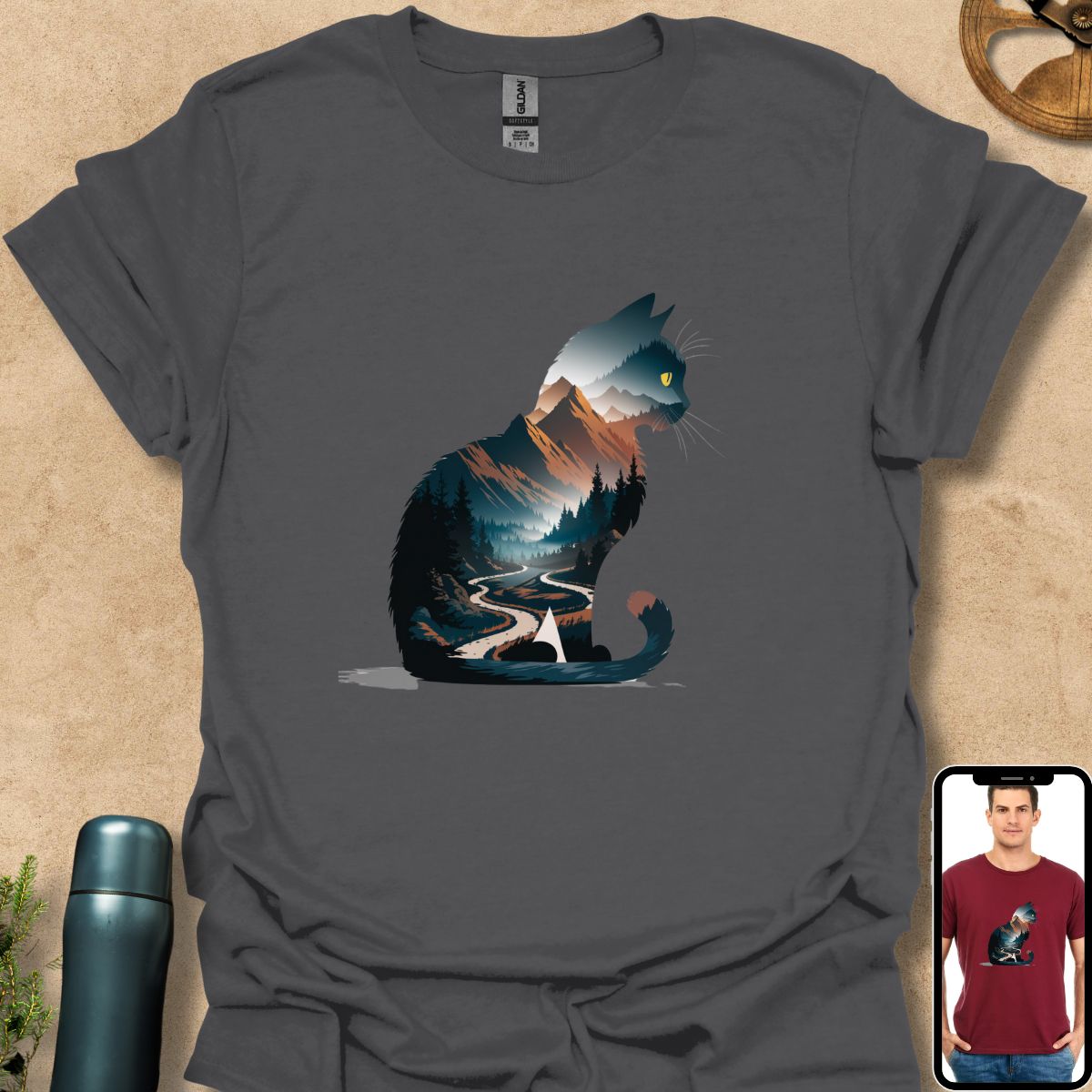 T-Shirt Charcoal / S Mountain Cat Harmony