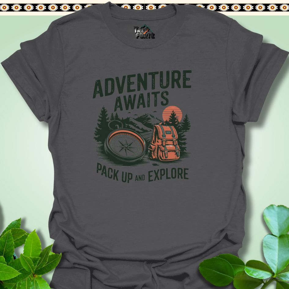 T-Shirt Charcoal / S Pack Up and Explore Funny T-Shirt | TrekForte Apparel