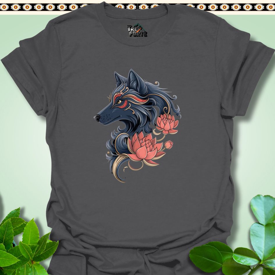 T-Shirt Charcoal / S Regal Blossom The Wolf's Gaze Funny T-Shirt | TrekForte Apparel