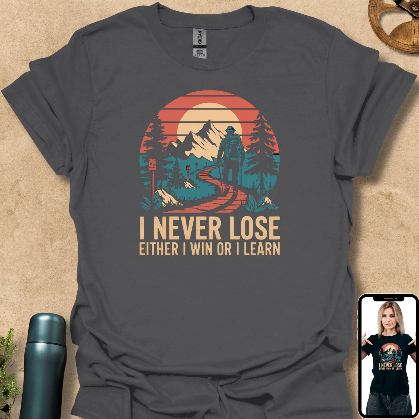 T-Shirt Charcoal / S Summit or Learn