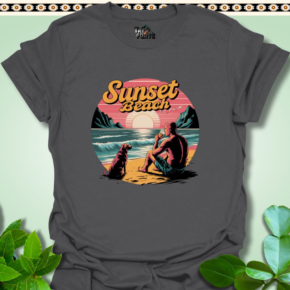 T-Shirt Charcoal / S Sunset Beach Serenity Funny T-Shirt | TrekForte Apparel