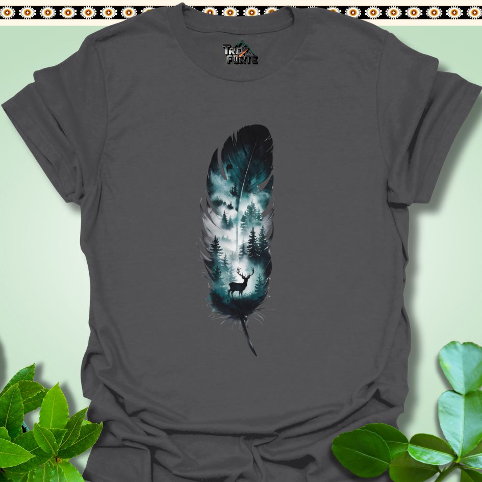 T-Shirt Charcoal / S Whispers of the Forest Feather