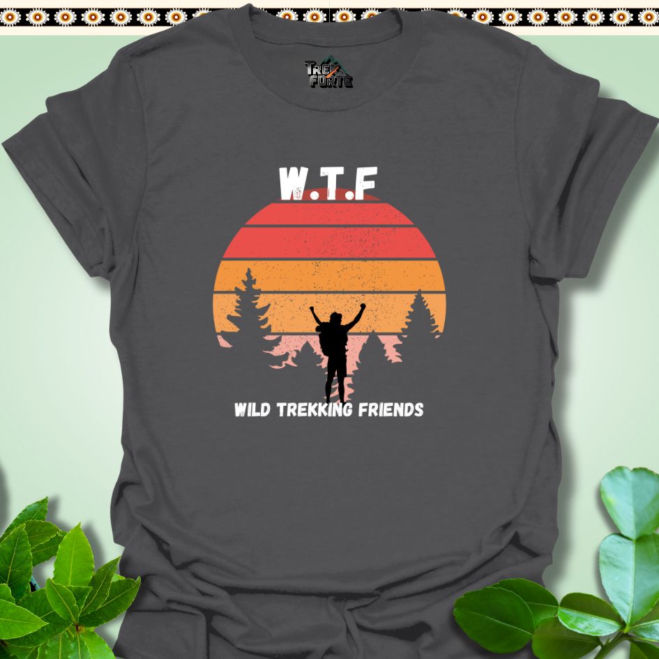 T-Shirt Charcoal / S WTF Wild Trekking Friends Funny T-Shirt | TrekForte Apparel