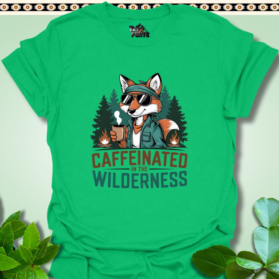 T-Shirt Irish Green / S Caffeinated In The Wilderness Funny T-Shirt | TrekForte Apparel