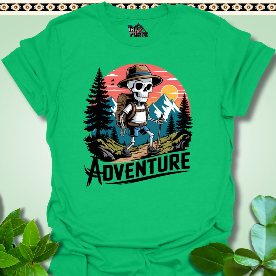 T-Shirt Irish Green / S Eternal Wanderer Hiking with a Skeleton Crew Funny T-Shirt | TrekForte Apparel