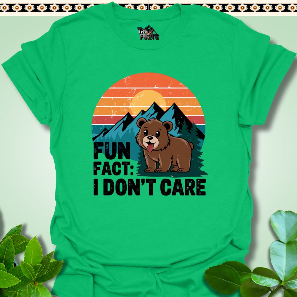 T-Shirt Irish Green / S Fun Fact I don't Care Funny T-Shirt | TrekForte Apparel