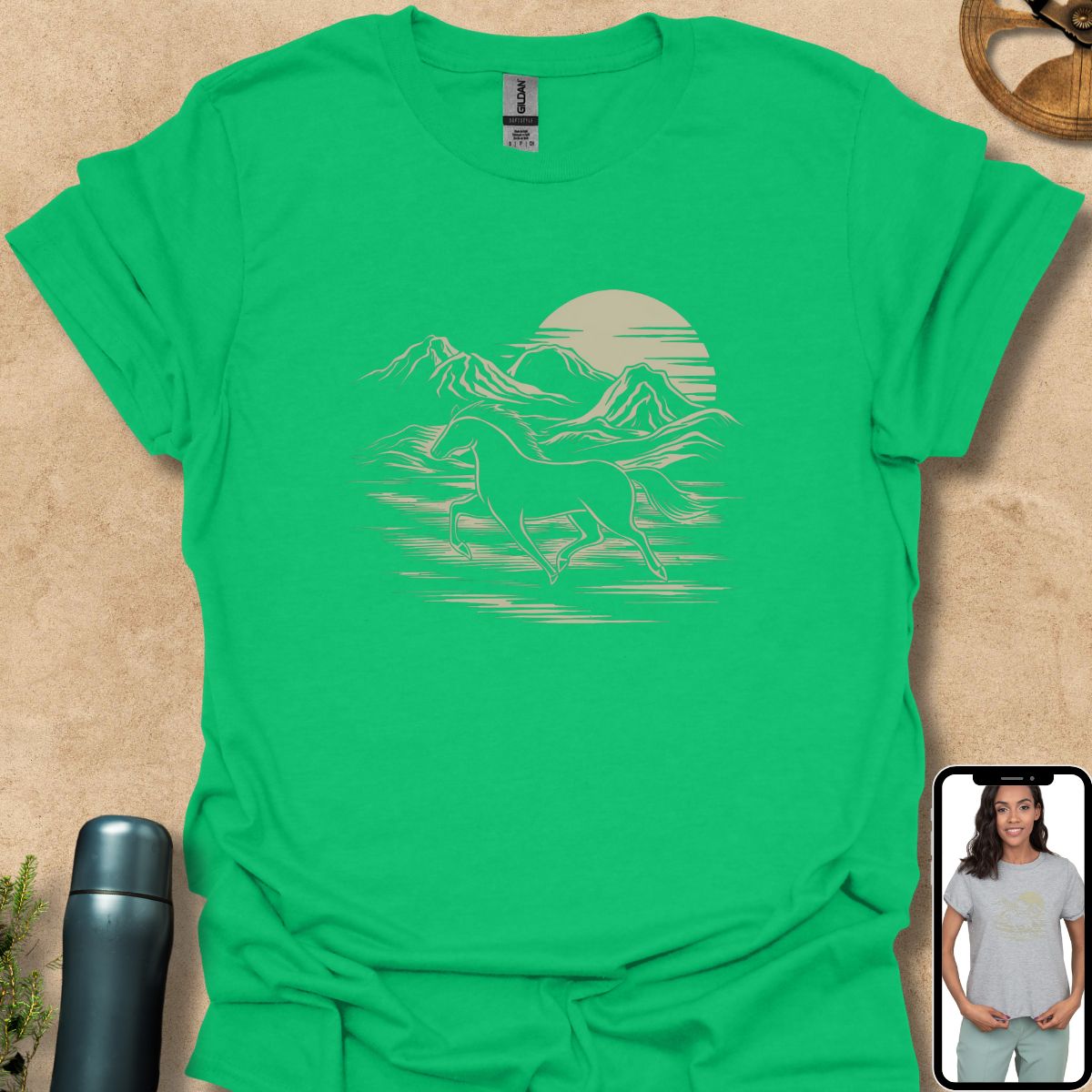 T-Shirt Irish Green / S Galloping Through Twilight