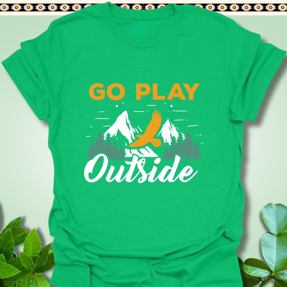 T-Shirt Irish Green / S Go Play Outside T-Shirt  TrekForte Adventure Apparel