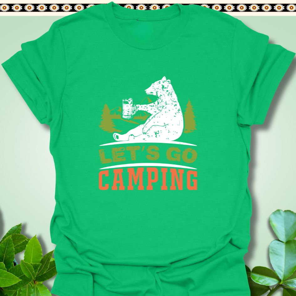 T-Shirt Irish Green / S Let's Go Camping T-Shirt  TrekForte Adventure Apparel