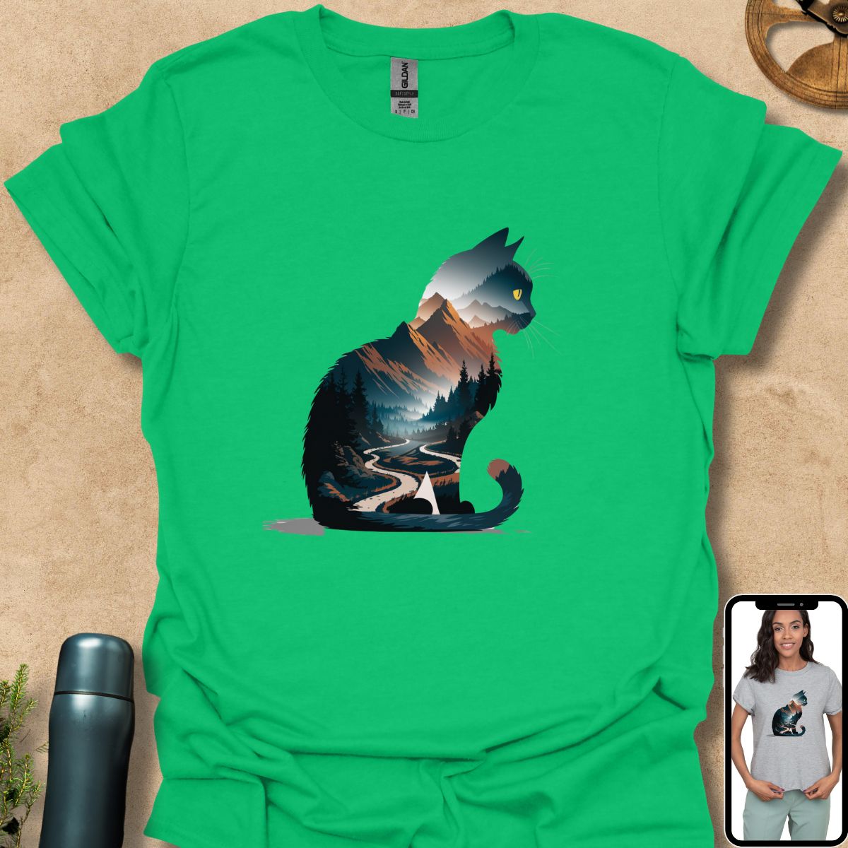 T-Shirt Irish Green / S Mountain Cat Harmony