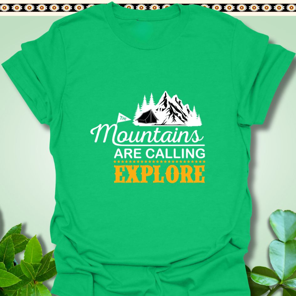 T-Shirt Irish Green / S Mountains Are Calling Explore T-Shirt  TrekForte Adventure Apparel