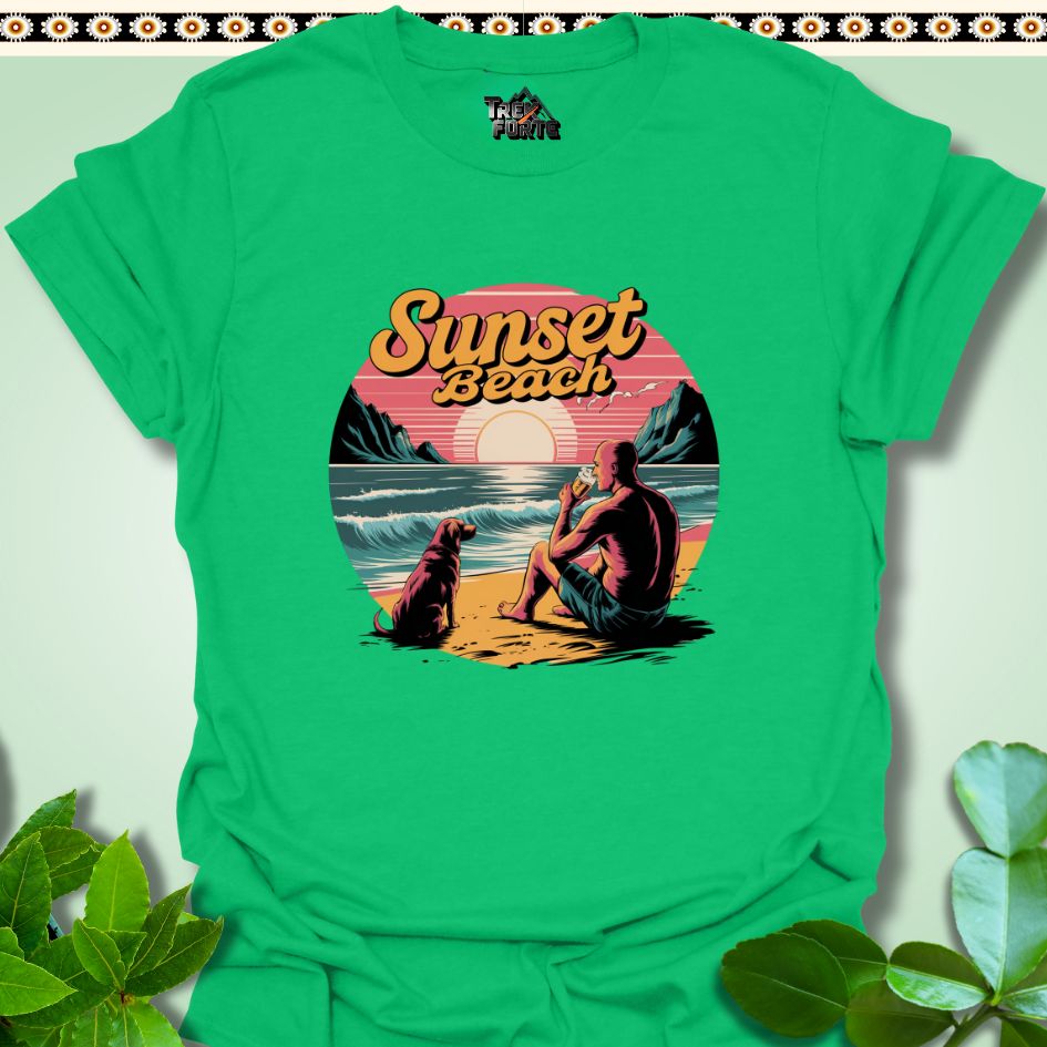 T-Shirt Irish Green / S Sunset Beach Serenity Funny T-Shirt | TrekForte Apparel